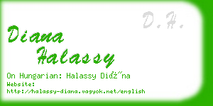 diana halassy business card